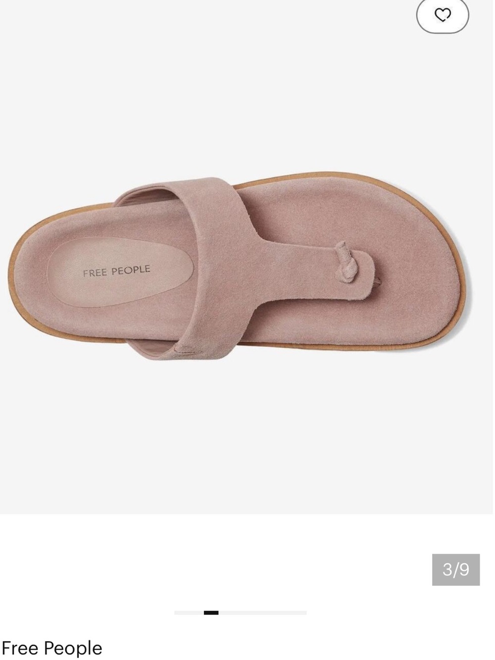 Free People Mika Suede Toe-Post Sandal in Dusty Rose
